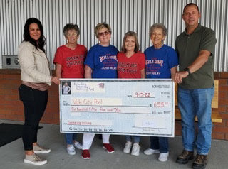 Large donation check presentation