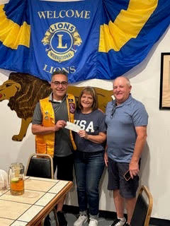 Lions donation support