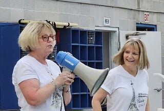 Dream Big Fund volunteer with bullhorn