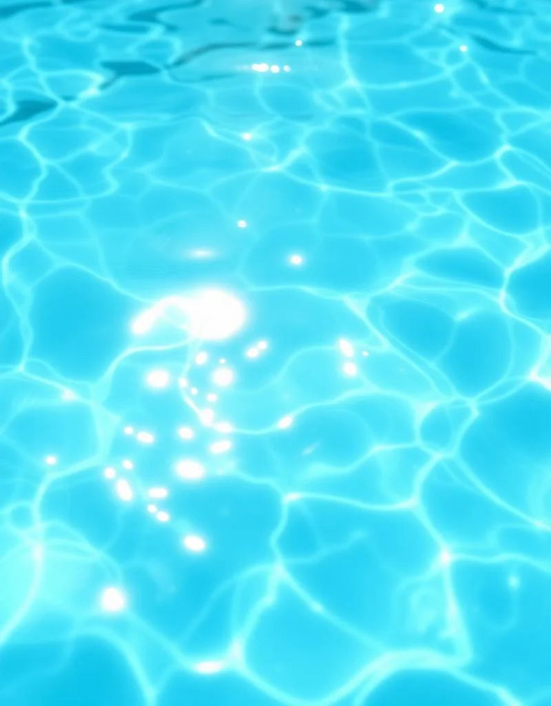 Sunlight on rippling pool water